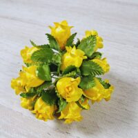 Букет троянд 20, 2,0см яскраво-жовтий 5шт