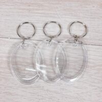 Акриловая заготовка для брелка. Овал. 40х55мм(Фото 34х45мм).