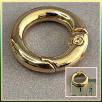 Карабін-кільце для сумки 10мм/1,7мм золото 11149