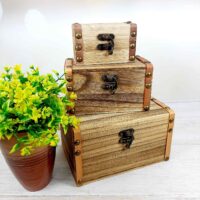 Скринька-органайзер для декупажу з замком і петлями 3шт 18*13*10см 004-2/4