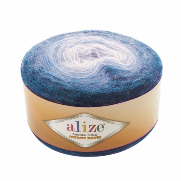 Алізе Ангора Голд Амбре Батік (Alize Angora Gold Ombre Batik) 150г/825м 7267 сірий