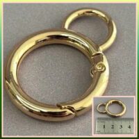 Карабін-кільце для сумки з вушком 20мм/3,5мм золото 11152