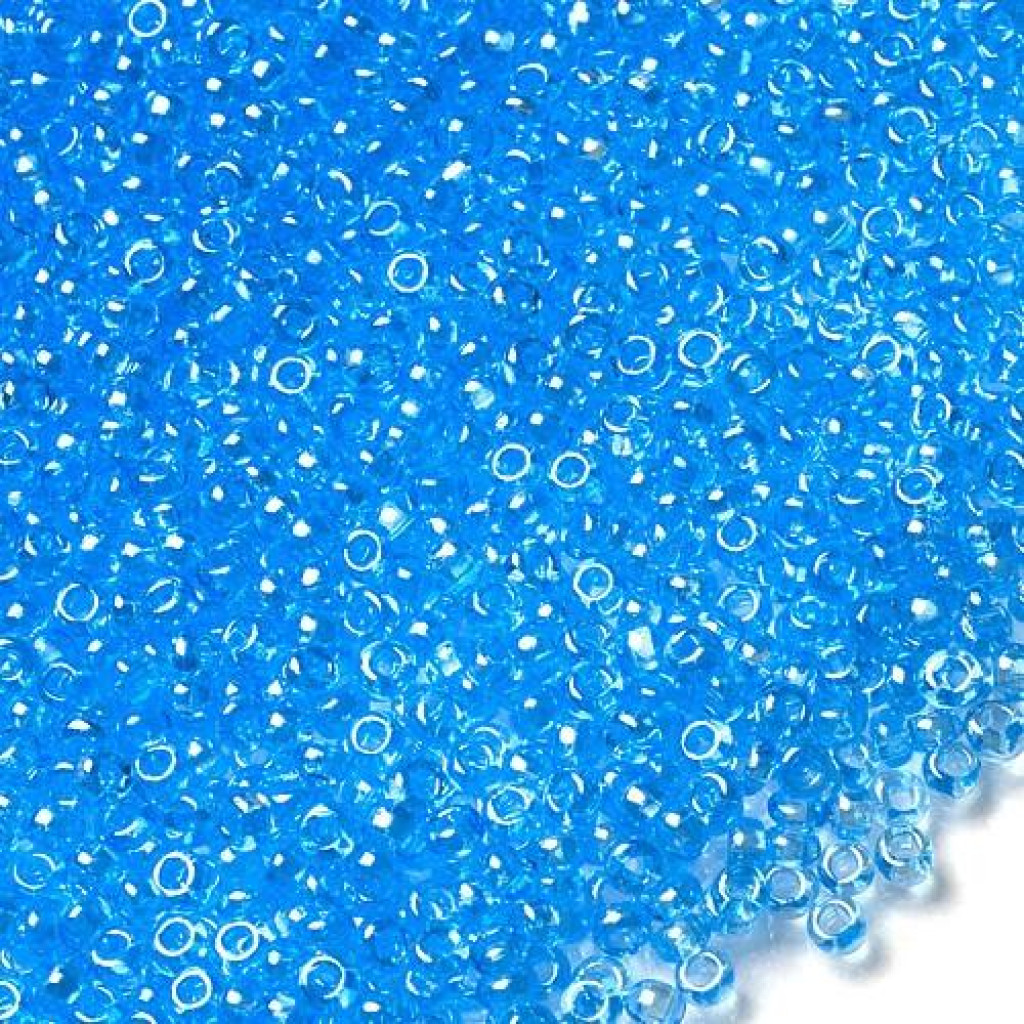 Бісер 66010 Preсiosa 10/0 блакитний прозорий глазурований 25г