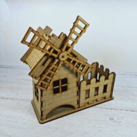 ПА-ЧД-012 Чайный домик Мельница с забором 23*9,5*22см