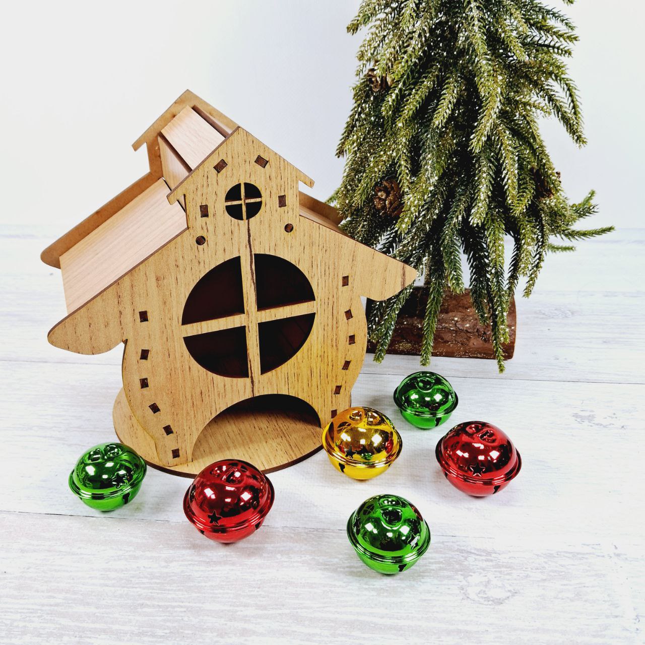 ПА-ЧД-004-1 Чайный домик Избушка 11*15*14,5см светлое дерево