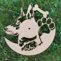 ПА-Ч-022 Основа под часы Овчарка 30*30см