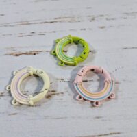 Карабін-кільце Веселка 26*27*5мм 3 кільця 1,7мм КК2627ф52