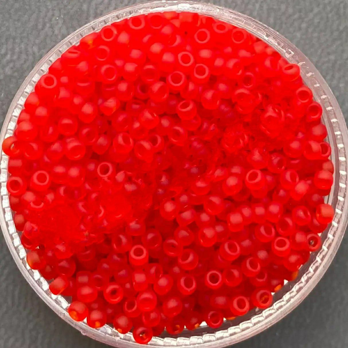 Бісер TOHO Round 11/0 4г 0005F яскраво-червоний матовий