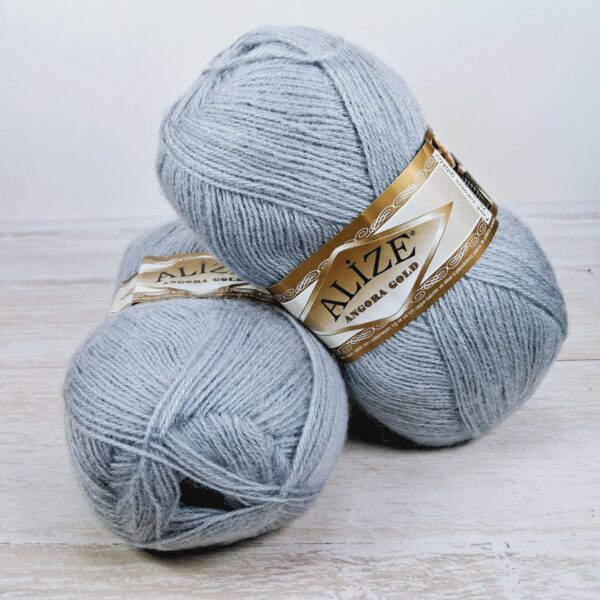 Алізе Ангора Голд (Alize Angora Gold) 100г/550м 021 сірий