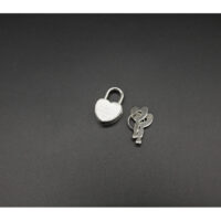 Замок В-051-19 колодки срібло серце 29*19мм