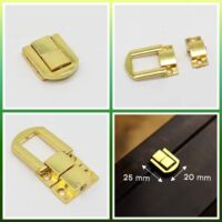 Замок накладний на шурупах 20*25мм золото А-024