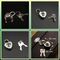 Колодки Маленьке серце 32*22мм срібло В-051-24