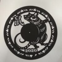 ПА-Ч-021 Основа под часы Крыса 49см, черная