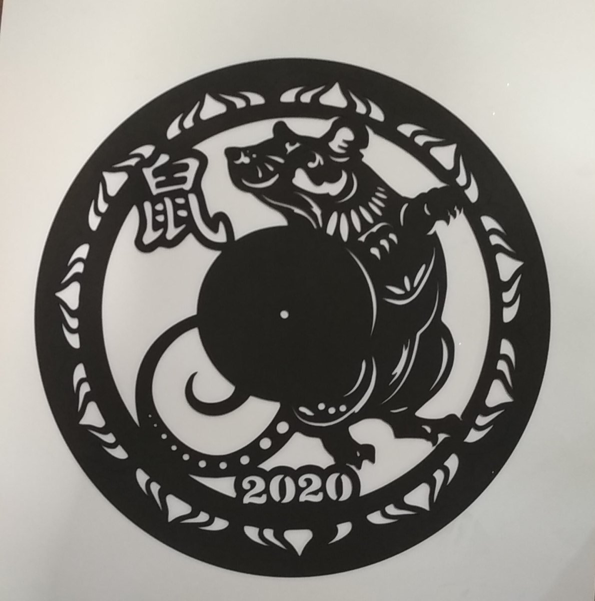 ПА-Ч-021 Основа под часы Крыса 49см, черная