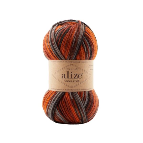Алізе Вултайм (Alize Wooltime) 100г/200м 11014 сіро-рудий