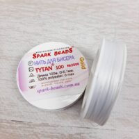 Бісерна нитка Spark Beads Tytan100 GOLD 0,1мм 100м №2500 біла