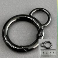 Карабін-кільце для сумки з вушком 20мм/3,5мм темний нікель 11154