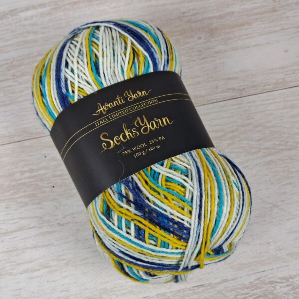 Аванті Ярн Сокс (Avanti Yarn Socks) 100г/420м 010 сіро-синій