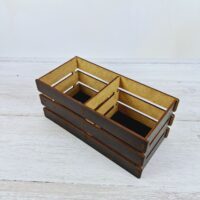 ПА-Ц-044 Ящик на 2отд 20*9*9,5см коричневая