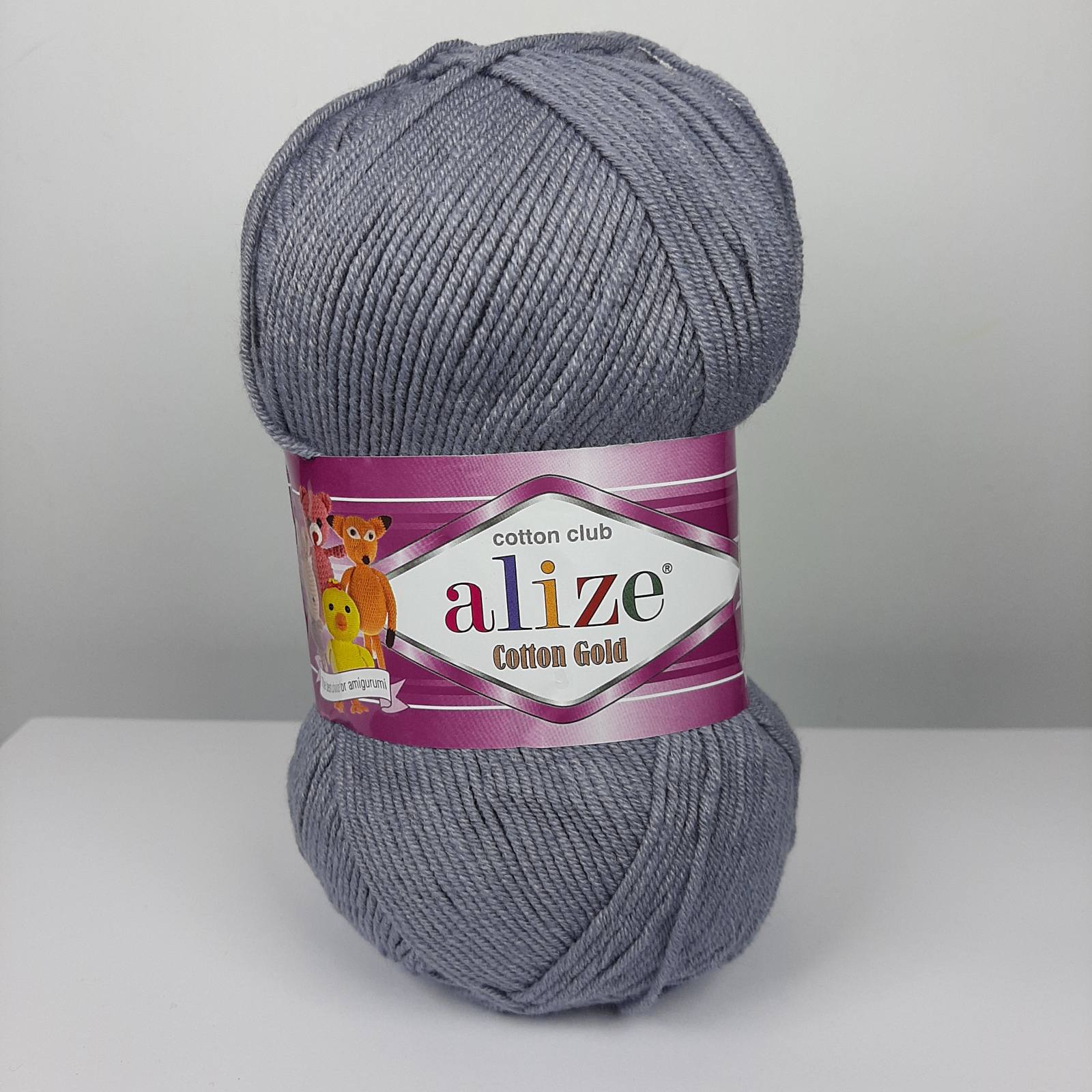 Алізе Котон Голд (Alize Cotton Gold) 100г/330м 087 вугільно-сірий