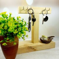 Подставка под ключи натуральное дерево 25*9*26см