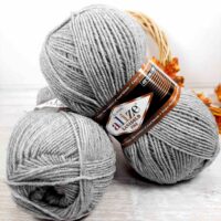 Алізе Ланаголд Файн (Alize LanaGold Fine) 100г/390м 021 сірий