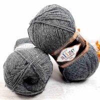 Алізе Ланаголд Файн (Alize LanaGold Fine) 100г/390м 182 темно-сірий