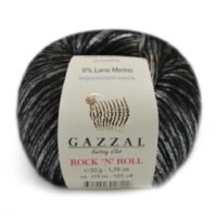 Газзал Рок-н-Ролл (Gazzal ROCK N ROLL) 50г/115м 13285 чорний зі сріблом