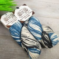 Кратер Котон Файлд (Crater Cotton Filled Hand Dyed) 200г/100м 23008 синьо-чорний