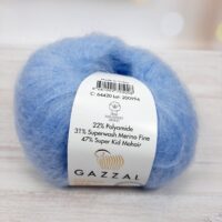 Газзал Супер Кід Мохер (Gazzal Super Kid Mohair) 25г/237м 64420 блакитний