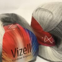 Візел Рейнбов Ангора (Vizell Rainbow Angora) 100г/550м 001 сірий