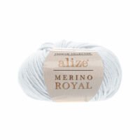 Алізе Меріно роял (Alize Merino Royal) 50г/100м 698 біла глина
