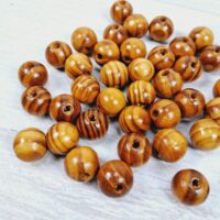 Намистини Дерев'яні Круглі Коричневі 30*6мм 5шт