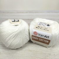 ЯрнАрт Бебi Котон (YarnArt Baby Cotton) 50г/165м 400 бiлий