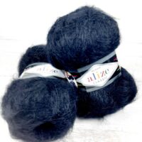 Алізе Мохер Класік (Alize Mohair Classic) 100г/200м 060 чорний