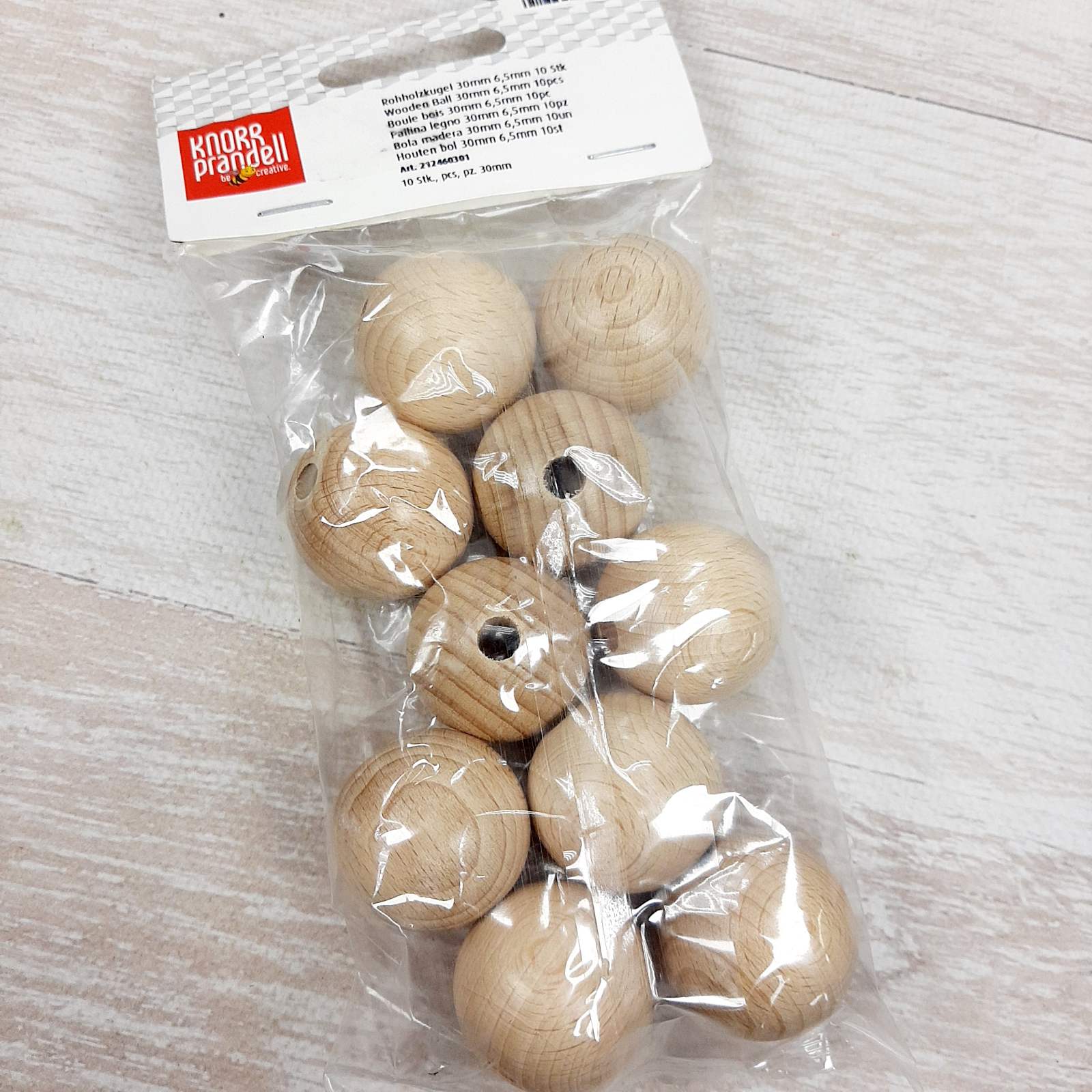 KNORR PRANDELL Натуральні дерев'яні намистини 30мм 2460301