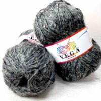Вега Фешион (Vega Fashion) 100г/230м сіро-чорний с паєтой