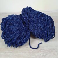 Сток велюр 100г/120м синий з люрексом