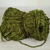 Сток велюр 100г/120м хакі з люрексом