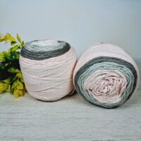 Сток бавовна меланж 100г/200м сіро-рожевий