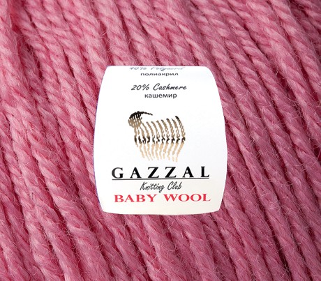 Газзал Бебі Вул (Gazzal Baby Wool) 50г/200м 828 рожевий
