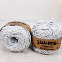 Шнур Шикімікі Котон Преміум (Shikimiki Cotton Premium) 2мм 100г/85м 19045 світло-сірий