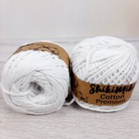 Шнур Шикімікі Котон Преміум (Shikimiki Cotton Premium) 2мм 100г/85м 19040 білий
