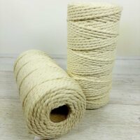 Шнур бавовняний в'язаний 100м 4мм №721 натуральний
