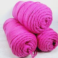 Сток акрил однотон 100г/190м яскраво рожевий