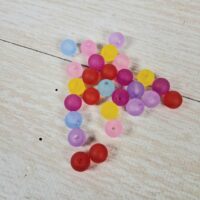 Бусины акриловые под жемчуг 8мм прозрачные 10г