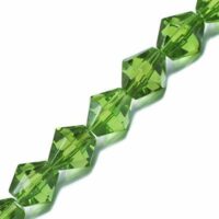 Бусины Австр. хрусталь имитация Биконус 6х6мм Зеленый лайм
