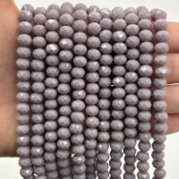 Намистини Рондель 8*6мм 70шт Пудровий непрозорий БХ439