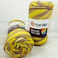 Ярнарт макраме Cord 3mmYarnArt VR 914 коричнево-жовтий