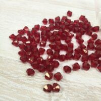 Намисто №33 (біконус) №118 10мм, 25г Темно-червоний